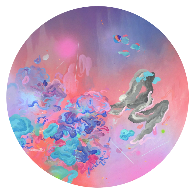 Louise-Zhang_QUASI-QUASI_2014_oil-and-acrylic-on-birch-wood_90x90cm